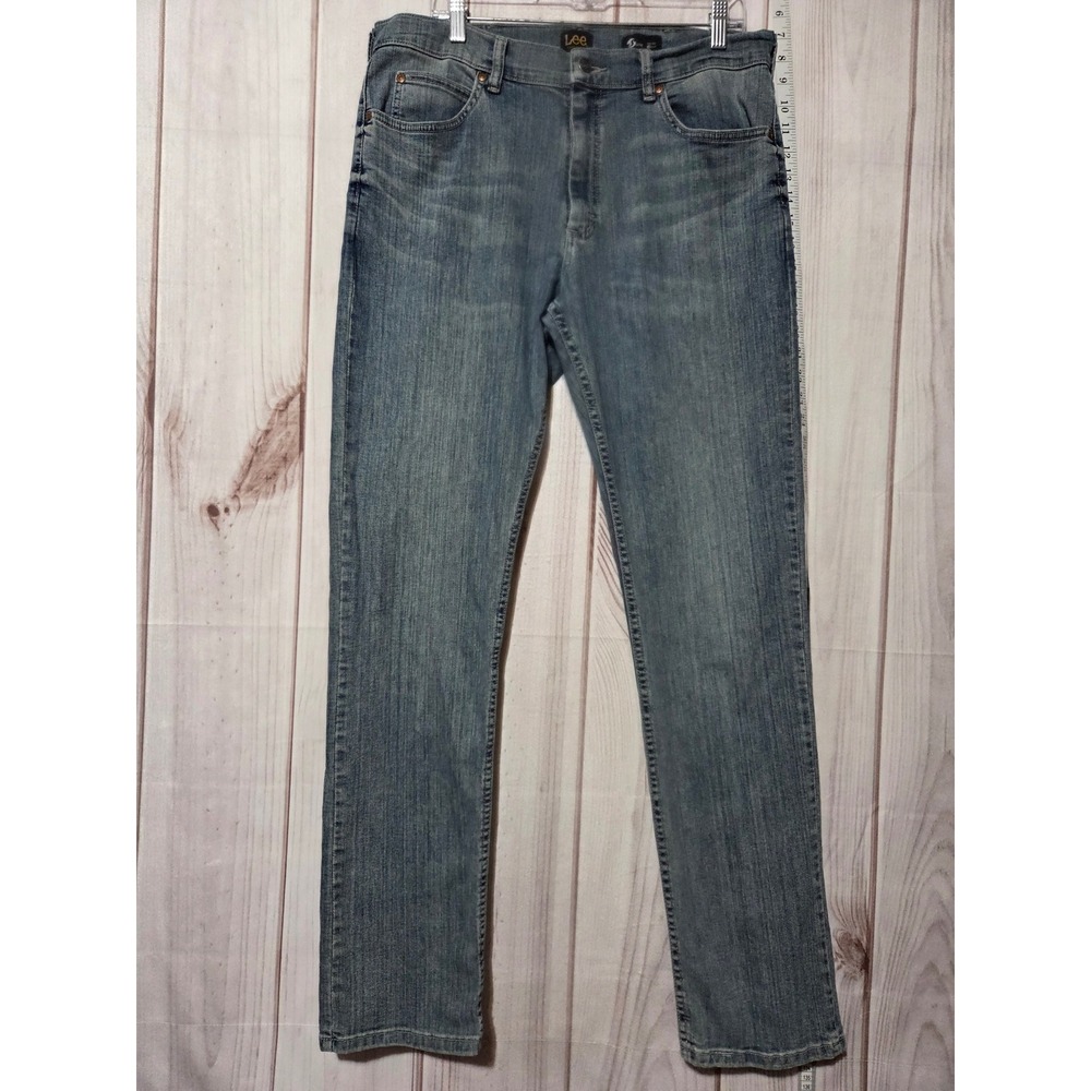 Lee Jeans Men's 34 34 Relaxed‎ Fit Straight Leg Denim Blue Casual Pants